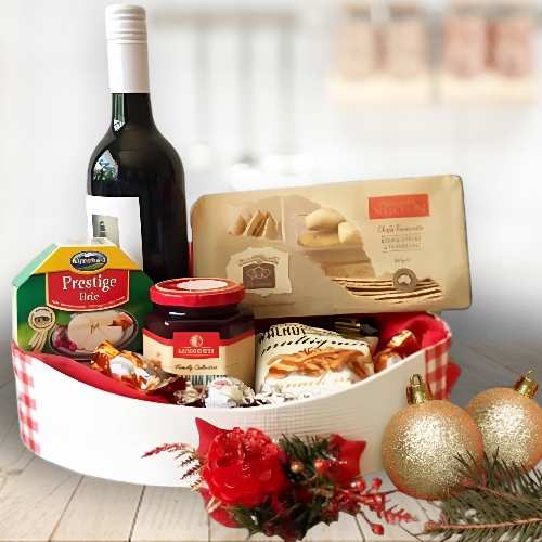 - Send Festive Gourmet Wine Gift Basket