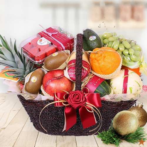 Christmas Fruit Delight Basket