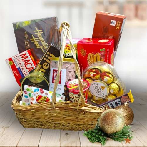 - Festive Chocolate And Cookies Basket