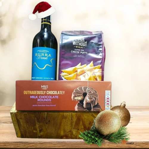 - Holiday Wine Cheese And Chocolate Hamper