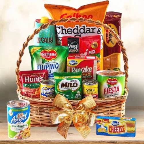 Joyful Season Food Basket-Send Christmas Gourmet Basket Online
