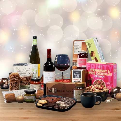 - Christmas Wine Basket For Corporate Gifting