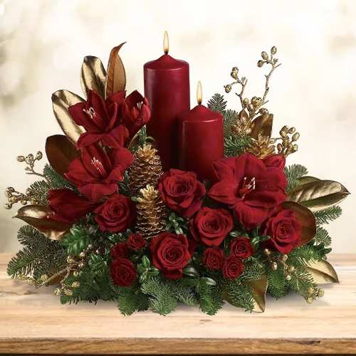 - Candle Light Arrangement For Christmas