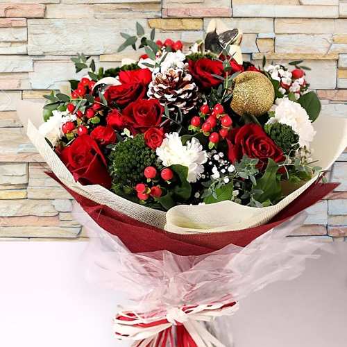 - Festive Christmas Flower Bouquet
