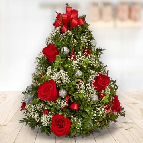 - Christmas Tree-Shaped Arrangement Delivery