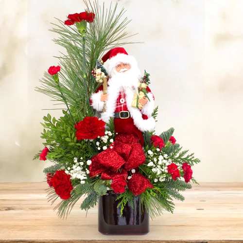 - Santa Flower Arrangement For Christmas Delivery
