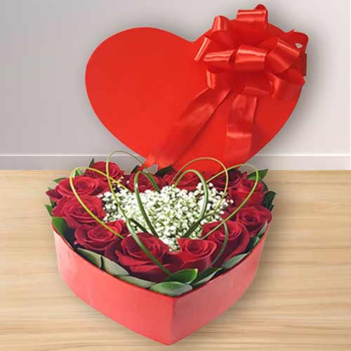 Heart-Shaped Valentine’s Floral Box