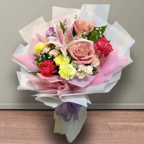 Send Valentine’s Day Mixed Flower Bouquet Online